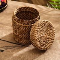 Корзинка плетеная ротанг, 12х12х10 см