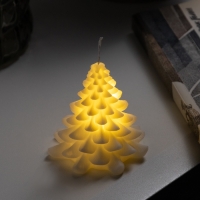 Фигура световая &laquo;Елочка свеча&raquo; 9х8 см, от батареек 3хAG13 (в комплекте), свечение тёплое белое