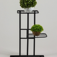 Подставка для цветов Greengo, 3 полки, 43 &times; 22 &times; 57 см, напольная, металл, чёрная