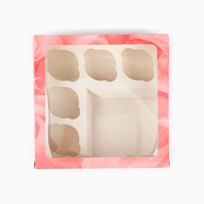 Коробка для капкейков &laquo;С любовью для тебя&raquo;, 25 &times; 25 &times; 10 см