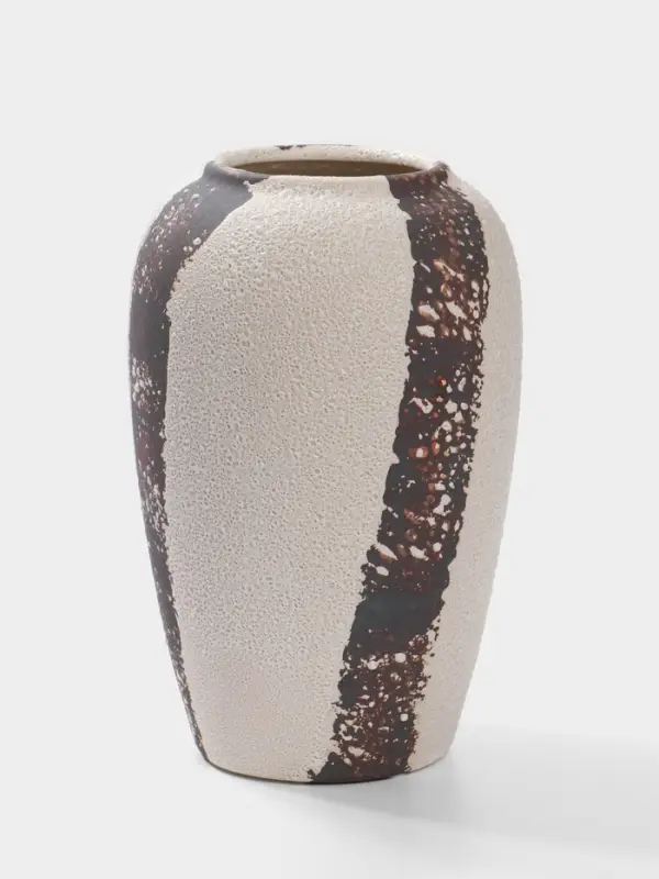 Ваза настольная керамика "Мелхор" 23х13 см, белый