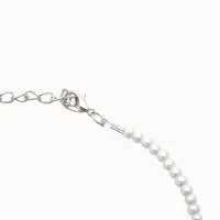 Чокер &laquo;Сердце&raquo; жемчужные бусины, цвет белый в серебре, 33 см + 5 см доп, цепочка