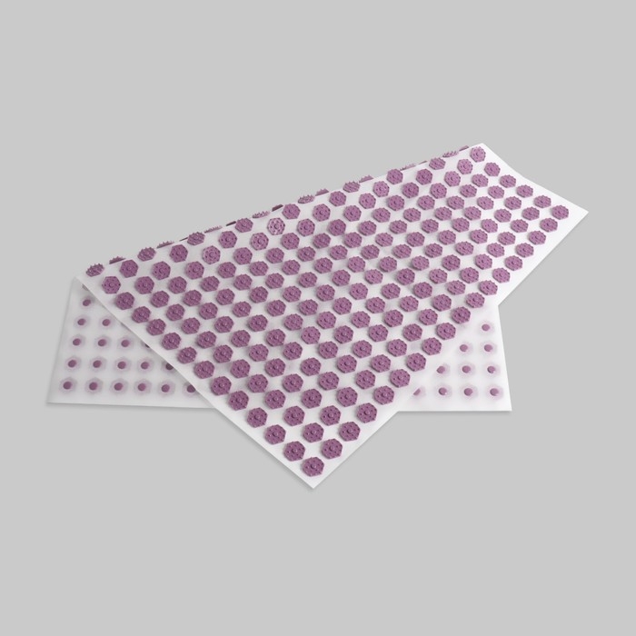 Ипликатор-коврик, основа спанбонд, 360 модулей, 56 &times; 62 см, цвет белый/лавандовый