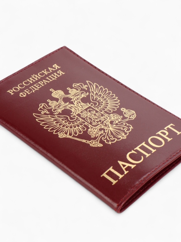 Обложка для паспорта, цвет бордовый