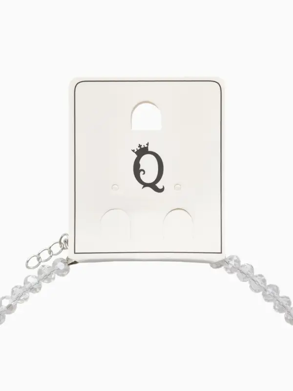 Чокер из бисера &laquo;Хрусталь&raquo;, разноцветный в серебре, 37 см + 5 см доп, цепочка