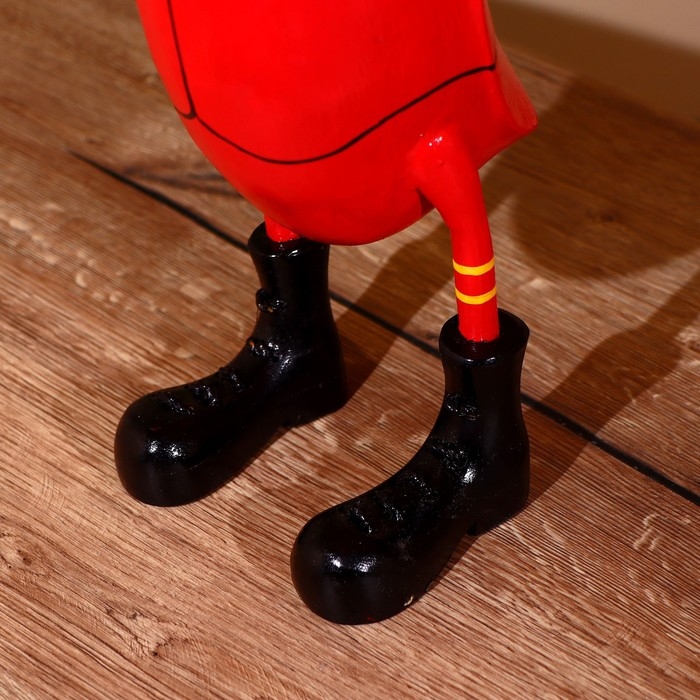 Сувенир "Утка-пожарный" дерево 45 см