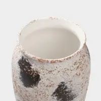 Ваза настольная керамика "Дези" 25х12 см, бело-коричневый