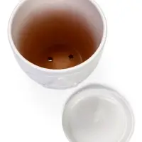 Горшок цветочный с поддоном 2,5 л, d18/h16 см белый керамика, "Голландия" (М)