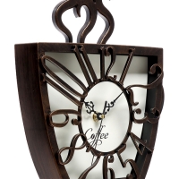 Часы настенные интерьерные, для кухни Coffee, плавный ход, 28&times;28 см