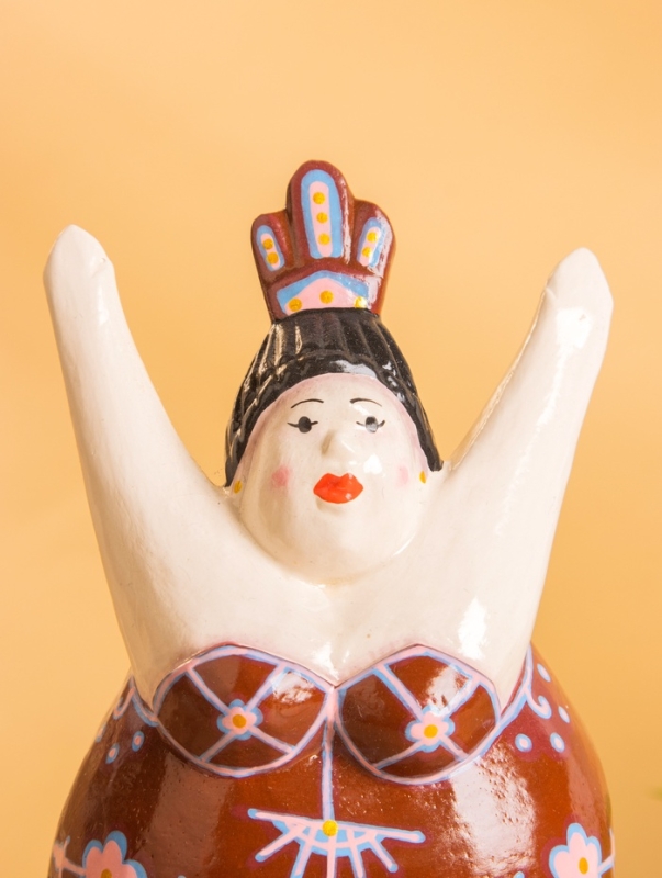 Фигурка на подставке &laquo;Балерина&raquo;, 11&times;7&times;23 см, дерево, красная