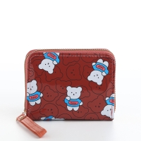 Кошелёк детский на молнии, цвет коричневый Кошелёк детский на молнии, цвет коричневый