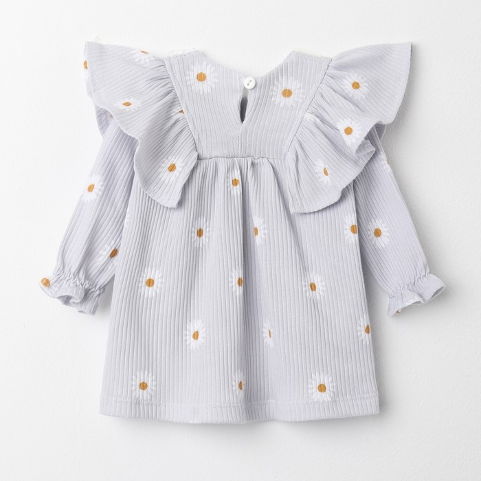 Платье с дл. рукавом Крошка Я Ромашка, рост 80-86 см, серый Платье с дл. рукавом Крошка Я Ромашка, рост 80-86 см, серый