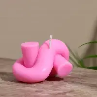 Свеча "Узелок" 8х5х5 см, соевый воск МИКС