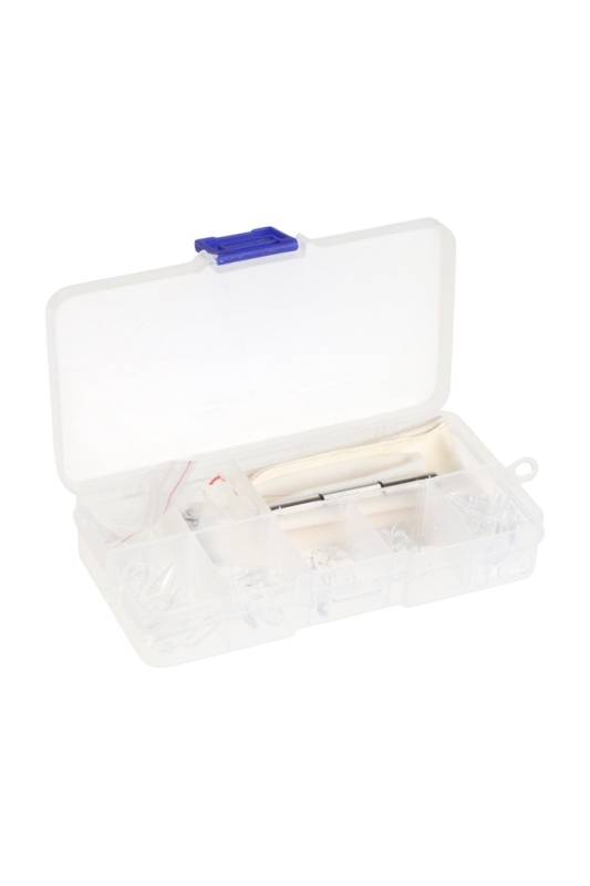 Набор инструментов для ремонта очков отвертка, пинцет, винты, носоупоры 70 шт.