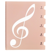 Нотная папка - 20 файлов 40 листов розовая