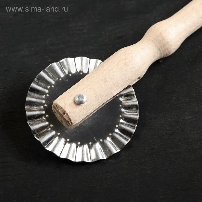 Нож для пиццы, 18 см, деревянная ручка