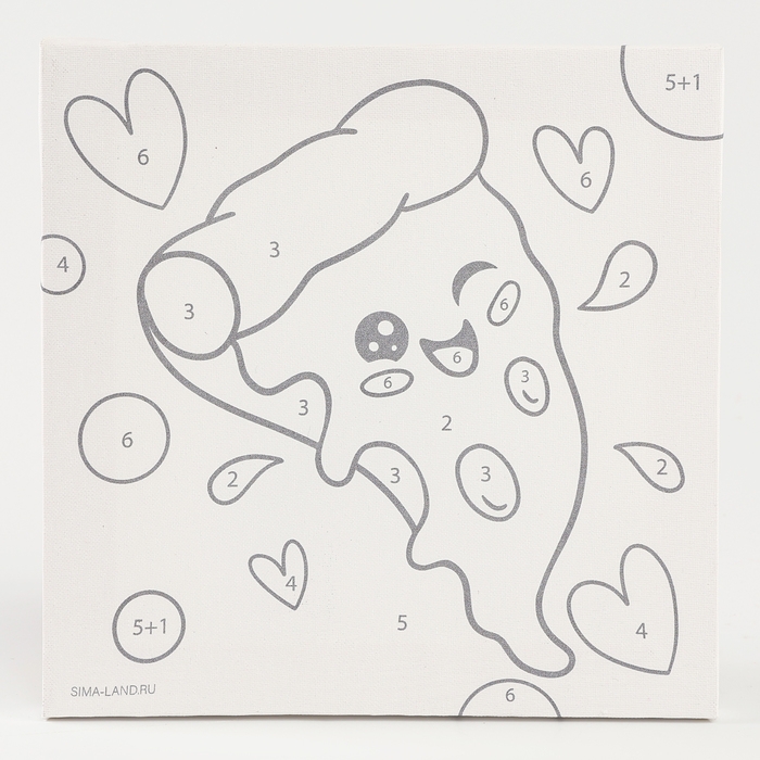 Картина по номерам на холсте с подрамником для детей &laquo;Аппетитный кусочек&raquo;, 17 х 17 см