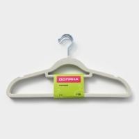 Плечики - вешалки для одежды, 41&times;22 см, 5 шт, цвет белый