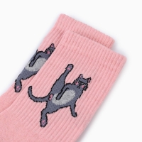 Носки &laquo;Кот&raquo;, цвет розовый, размер 36-40
