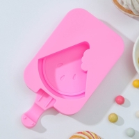 Форма для мороженого Доляна &laquo;Арбузная долька&raquo;, силикон, 14&times;7,5&times;2,5 см, цвет розовый