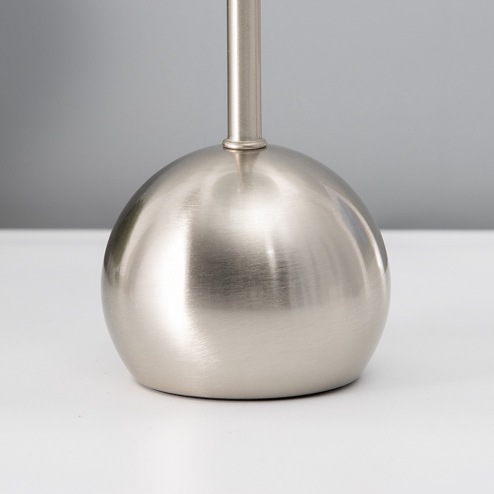 Настольная лампа с абажуром RISALUX &laquo;Найла&raquo; модерн, Е27, 3 Вт, серебро, 23&times;23&times;51.5 см