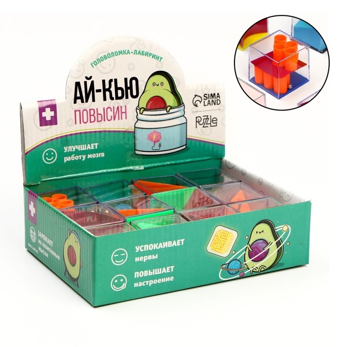 Головоломка лабиринт с шариком &laquo;Ай-кью повысин&raquo;, МИКС, в шоубоксе