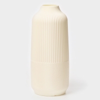 Ваза для цветов, пластик, 9.5&times;4&times;25 см, белый