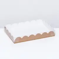 Коробка для печенья, крафт, 22&times;15&times;3 см