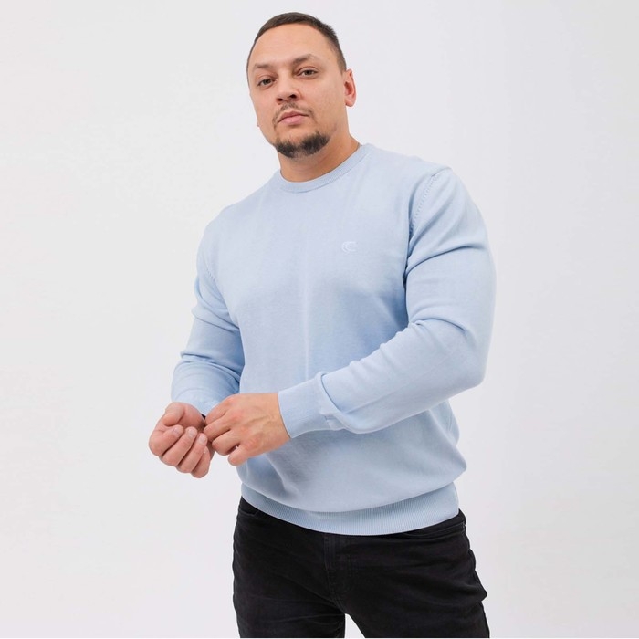 Джемпер мужской, цвет ярко-голубой, размер 58 (5XL) Джемпер мужской, цвет ярко-голубой, размер 58 (5XL)