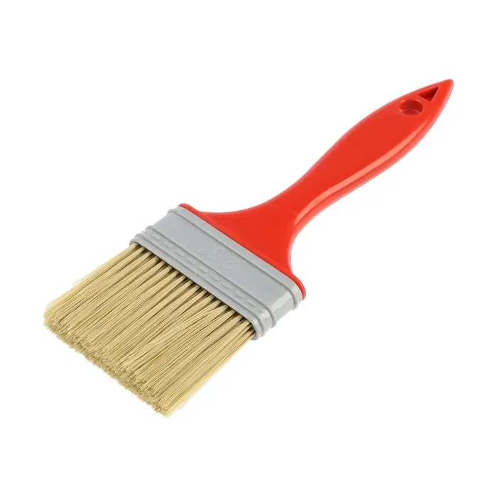 Кисть плоская ЛОМ промо, искусственная щетина, пластиковая рукоятка, 2.5", 63 мм