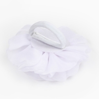 Выпускной. Бант для волос на резинке, белый, 13 см, Принцессы Выпускной. Бант для волос на резинке, белый, 13 см, Принцессы