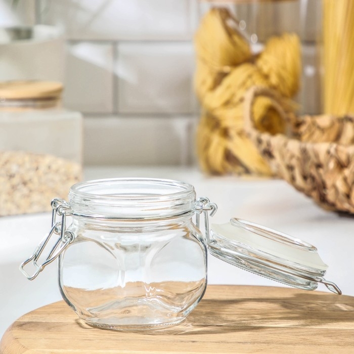 Банка для сыпучих продуктов &laquo;Прозрачная&raquo;, 350 мл