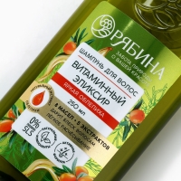 Шампунь для волос, витаминный эликсир, аромат облепихи, 250 мл, Рябина