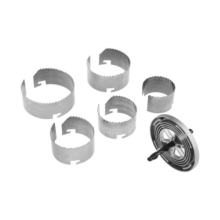 Набор пил кольцевых ТУНДРА, высота 37.5 мм (1.5"), 60-67-74-81-95 мм, 5 шт.