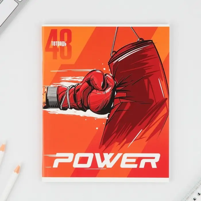 Тетрадь в клетку, 48 л., А5, на скрепке, блок №1 &laquo;Спорт&raquo; МИКС