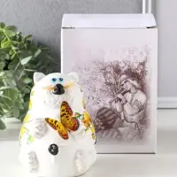 Копилка "Кот с букетом" 13,5х11х13,5 см