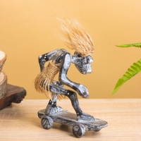 Сувенир &laquo;Абориген скейтбордист&raquo;, 7&times;12&times;12 см, дерево