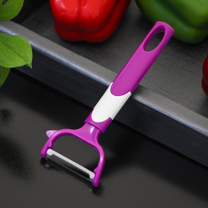 Овощечистка Доляна &laquo;Ритм&raquo;, 15 см, цвет МИКС