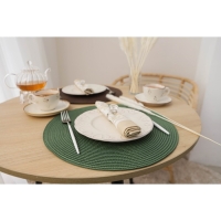 Салфетки сервировочные на стол Magistro &laquo;Лофт&raquo;, 4 шт., d=38 см, зелёные