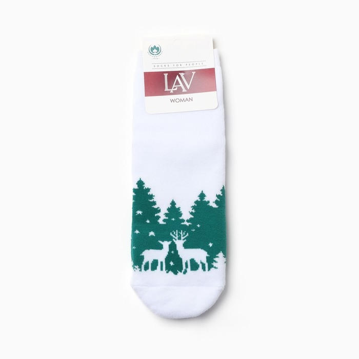 Носки женские махровые А.6с84, цвет белый, р-р 23-25