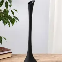 Ваза &laquo;Пять вечеров&raquo;, фристайл, d=3.5 см, 40&times;9.5 см, стекло, чёрная матовая