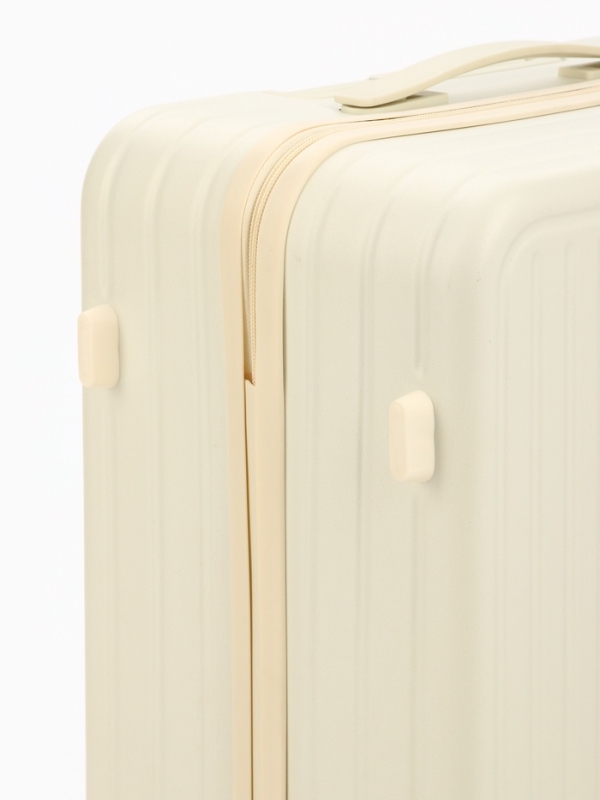 Чемодан 24", PС, 42*27*66, отд на молнии, код замок, 4 колеса, белый