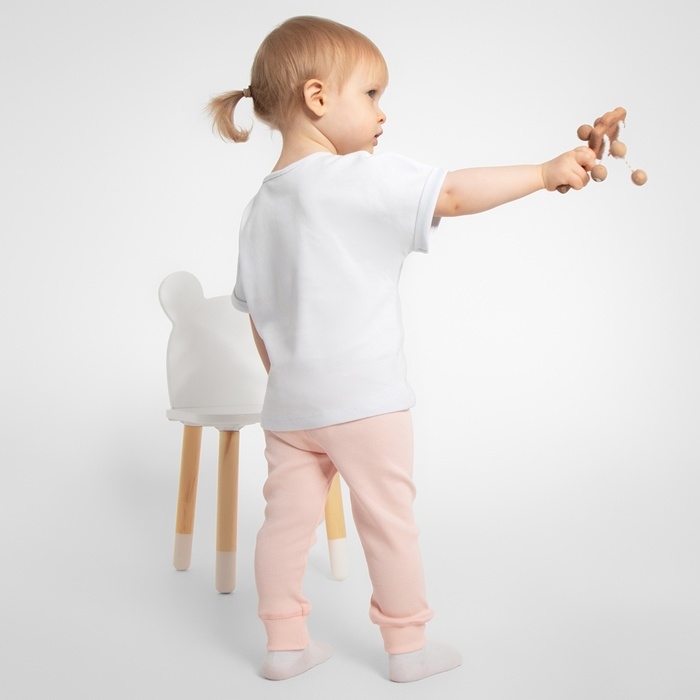 Штанишки детские MINAKU: Basic Line BABY, цвет пудрово-розовый, рост 68-74 Штанишки детские MINAKU: Basic Line BABY, цвет пудрово-розовый, рост 68-74