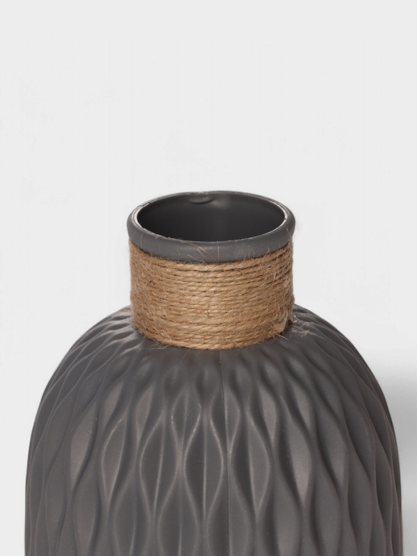 Ваза для цветов Wikels, пластик, 12×14 см, серая Ваза для цветов Wikels, пластик, 12×14 см, серая