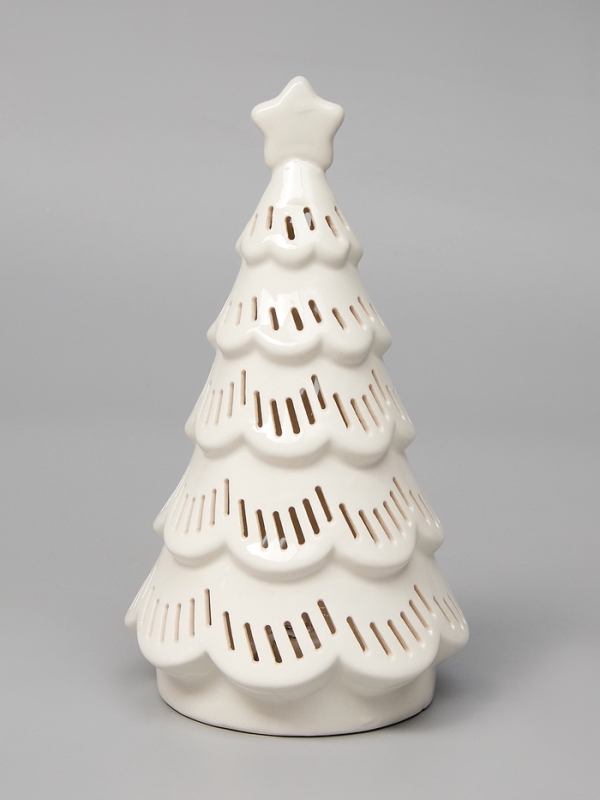 Светодиодная фигура "Елочка ажурная" 19.8х10.8х10.8, 1 LED, LR44x3(в компл.), Т/БЕЛЫЙ