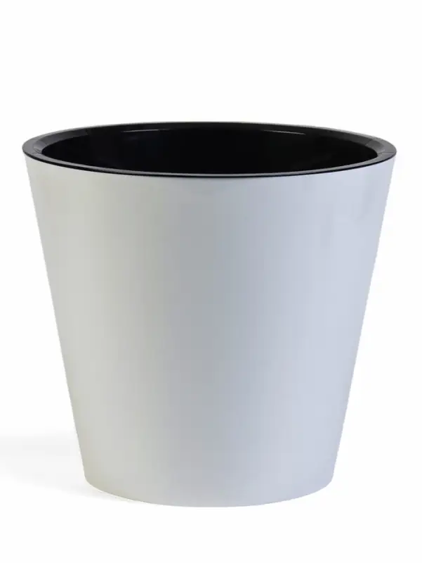 Горшок для цветов "Rosemary" D-23 см, 5 л с дренажной вставкой, белый
