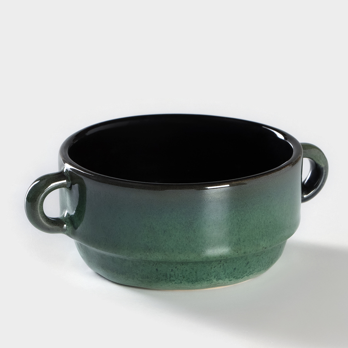 Бульонница фарфоровая Verde notte, 300 мл, d=11,5 см, цвет зелёный