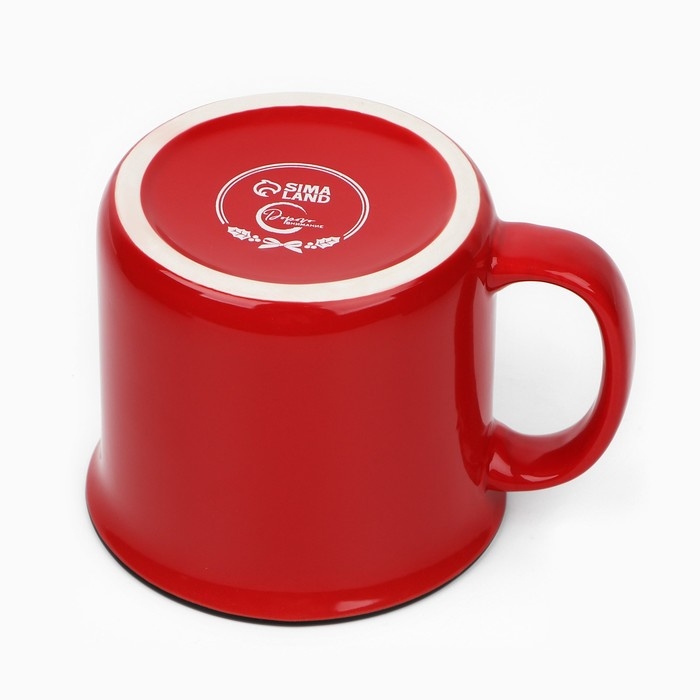 Кружка новогодняя керамическая &laquo;С Новым годом!&raquo;, 450 мл, цвет белый