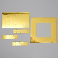 Коробка для конфет, кондитерская упаковка, 16 ячеек &laquo;Золотистая&raquo;, 18.9 х 18.9 х 3.8 см