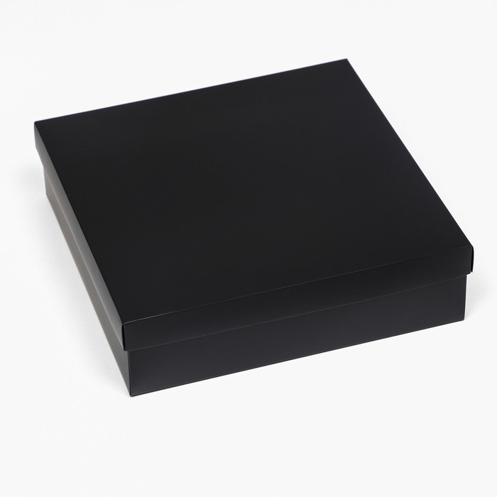 Коробка подарочная складная, упаковка, крышка-дно, чёрная, 30 х 30 х 8 см Коробка подарочная складная, упаковка, крышка-дно, чёрная, 30 х 30 х 8 см